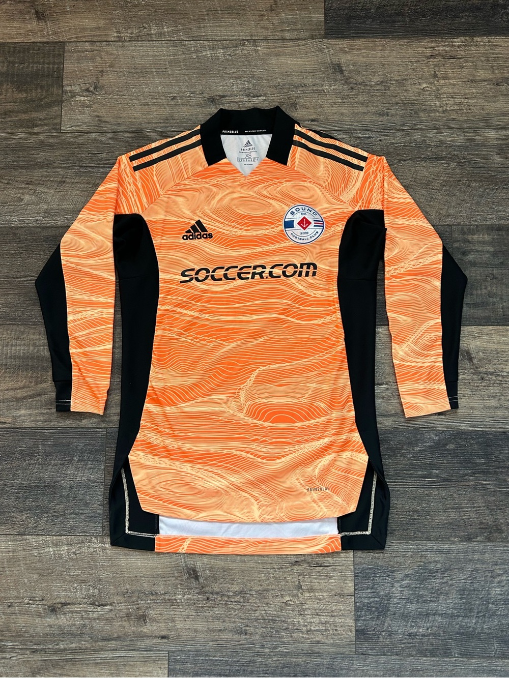 Columbus Crew Jersey Mens Sz XS Orange Long Sleeve Warmup Soccer Adidas